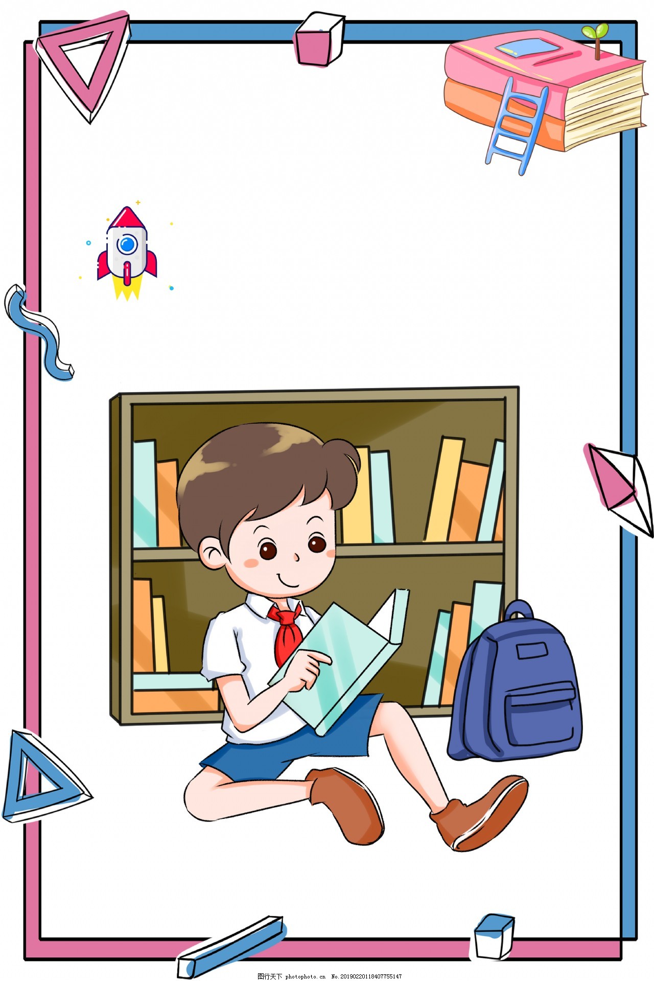 卡通4.2国际儿童图书日背景图片 报刊设计的创意与灵感