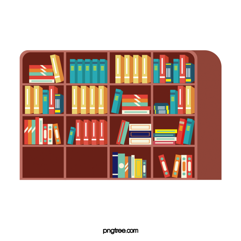手绘卡通图书馆书架立体插画模板免费下载 创意PSD格式，1200像素高分辨率，编号36224083